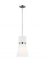  6590501-962 - Clark modern 1-light indoor dimmable ceiling hanging single pendant light in brushed nickel silver f