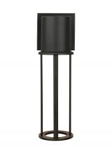  8645893S-71 - Union modern LED outdoor exterior medium open cage wall lantern in antique bronze finish