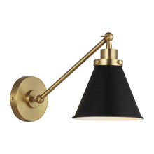 CW1121MBKBBS - Single Arm Cone Task Sconce