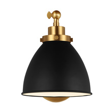  CW1131MBKBBS - Single Arm Dome Task Sconce