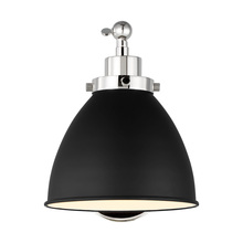  CW1131MBKPN - Single Arm Dome Task Sconce