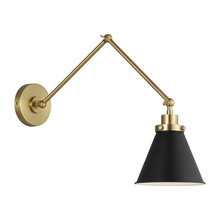  CW1151MBKBBS - Double Arm Cone Task Sconce