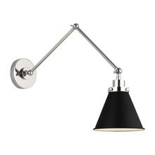  CW1151MBKPN - Double Arm Cone Task Sconce