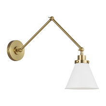  CW1151MWTBBS - Double Arm Cone Task Sconce