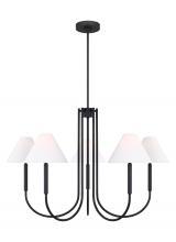  DJC1035MBK - Porteau Transitional 6-Light Indoor Dimmable Large Chandelier