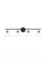  DJV1014MBK - Belcarra Modern 4-Light Bath Vanity Wall Sconce in Midnight Black Finish