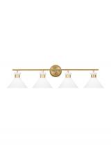  DJV1014SB - Belcarra Modern 4-Light Bath Vanity Wall Sconce in Satin Brass Gold