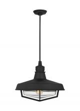  TO1021TXB - Hollis Transitional 1-Light Outdoor Exterior Large Pendant Ceiling Hanging Lantern Light