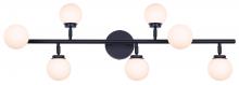  LT176A07BK - Poppy 7 Light Track Lighting, Black Finish