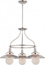 Nuvo 60/5423 - 3-Light Dinette Light Fixture in Polished Nickel with Etched Opal Glass