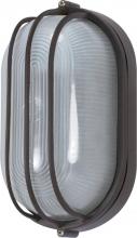 Nuvo 60/569 - 1-Light Oval Caged Die-Cast Bulkhead Light in Architectural Bronze with Glass Lens and (1) 13W GU24