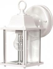  60/636 - 1 Light 9" - Cube Lantern with Clear Beveled Glass - White Finish