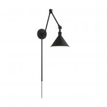  60/7363 - Delancey Swing Arm Lamp; Matte Black with Switch