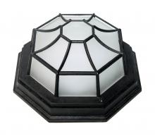  62/1420 - LED Spider Cage Fixture; Black Finish with Frosted Glass