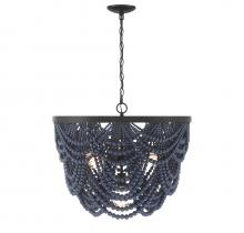  M100101NBLORB - 5-Light Chandelier in Navy Blue with Oil Rubbed Bronze