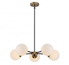  M10011-79 - 5-Light Chandelier in Oil Rubbed Bronze with Natural Brass
