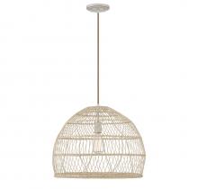  M70106NR - 1-Light Pendant in Natural Rattan with A Matching Socket