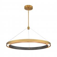  70318/LED - Fagan 33.5'' Wide Integrated LED Pendant - Brushed Brass with Forged Iron