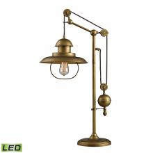  D2252-LED - Farmhouse 32'' High 1-Light Desk Lamp - Antique Brass - Includes LED Bulb