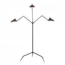  H0019-11103 - Risley 81.5'' High 3-Light Floor Lamp - Matte Black