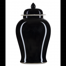  1200-0689 - Imperial Black Large Temple Jar
